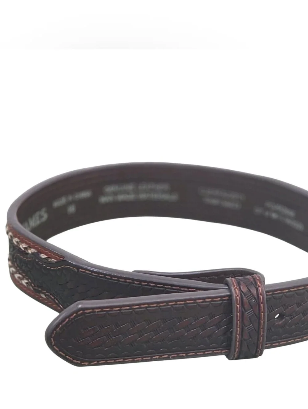 Cody James Brown Hand-Tooled Leather Western Design Toddler Belt